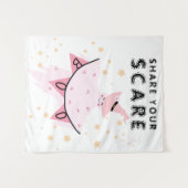 幽霊パステルハロウィンデコールフォトブースバックドロップ タペストリー (正面(横))