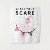 幽霊パステルハロウィンデコールフォトブースバックドロップ タペストリー (正面)