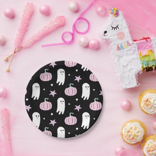 幽霊パステルハロウィーン誕生日 ペーパープレート (パーティー)