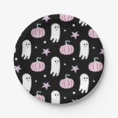 幽霊パステルハロウィーン誕生日 ペーパープレート (正面)