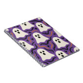 幽霊パターンハロウィン空白のグリーティングカード ノートブック (右側)