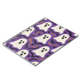 幽霊パターンハロウィン空白のグリーティングカード ノートブック (左側)