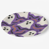 幽霊パターンハロウィーン ペーパープレート (アングル)