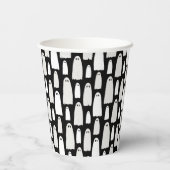 幽霊パターンハロウィーン 紙コップ (裏面)