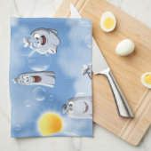 幽霊パターン キッチンタオル (四つ折り)