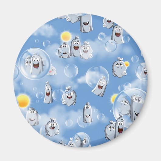 幽霊パターン マグネット (正面)