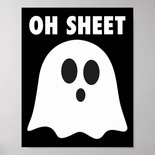 幽霊パンのハロウィーン おもしろパーカー メンズ ポスター (正面)