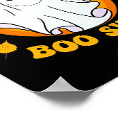 幽霊パンプキンスパイスラテ秋ビブハロウィンファン ポスター (角)