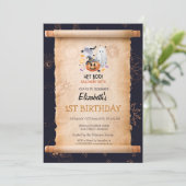 幽霊パンプキンハロウィーン神秘的誕生日 招待状 (スタンド正面)