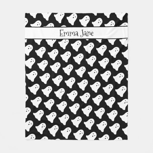 幽霊パーソナライズされたハロウィンフリースブランケット フリースブランケット (正面)