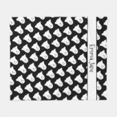 幽霊パーソナライズされたハロウィンフリースブランケット フリースブランケット (正面(横))