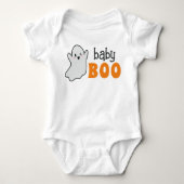 幽霊パーソナライズされたベビーブハロウィーン ベビーボディスーツ (正面)