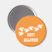 幽霊パーティーハロウィンマグネット、オレンジ マグネット (正面/裏面)