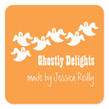 幽霊パーティーハロウィーンベーキングシール，オレンジ