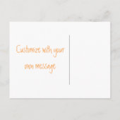 幽霊パーティーハロウィーン葉書、オレンジ インビテーションポストカード (裏面)