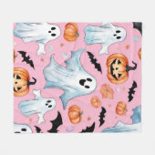 幽霊パーティー フリースブランケット (正面(横))