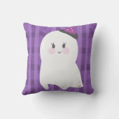 幽霊パープルプレイドハロウィーン クッション (裏面)