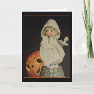 幽霊ビクトリアンハロウィーン用グリーティングカード カード