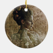 幽霊ビクトリアンレディ・イン・ウェイティング セラミックオーナメント (裏面)