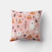 幽霊ピンクヘロウィーンラッピング紙シート クッション (裏面)