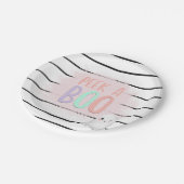 幽霊ピークアブーパステルピンクハロウィーン誕生日 ペーパープレート (アングル)