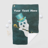 幽霊ファンシーブルートップハットブラックケーン金ゴールドスカルスカイ ゴルフタオル (インサイチュ)