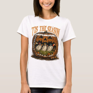 幽霊フットボールTシャツ クリスマスの季節 Tシャツ