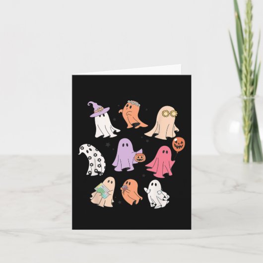 幽霊フレンズHalloween AAC SLPスクワッドスピーチラング カード (正面)