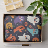 幽霊フレンドリーとカボチャのハロウィーンパターン 薄葉紙 (ギフト)