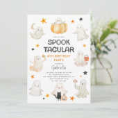 幽霊フレンドリースプオクトカキュラ子供の誕生日パーティー 招待状 (スタンド正面)