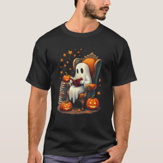 幽霊ブックリー読ダーのブックオーバー先生おもしろい Tシャツ