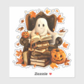 幽霊ブック読ズパンプキンハロウィーン先生 シール (シート)