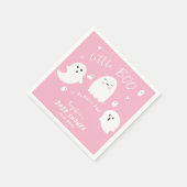 幽霊ブピンクガールハロウィンベビーシャワー スタンダードカクテルナプキン (角)