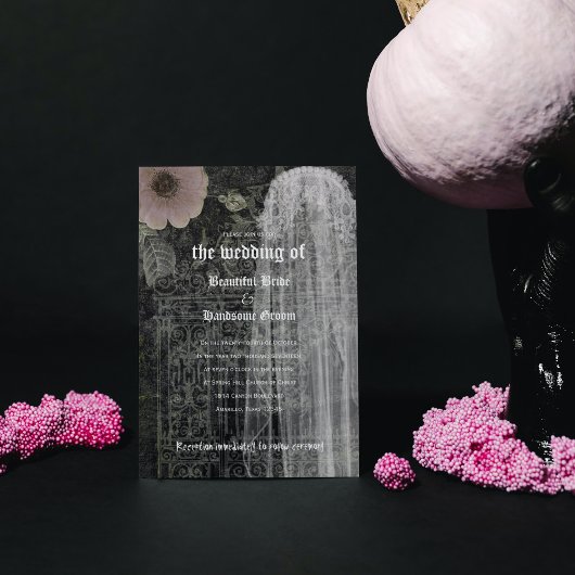 幽霊ブライドナイトゴシック結婚式招待状 招待状