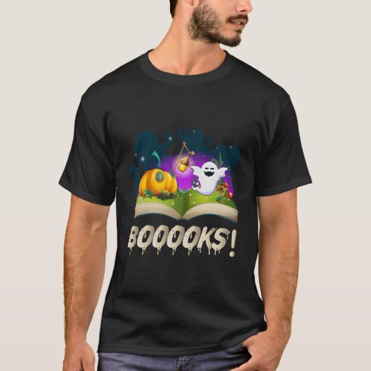 幽霊ブークブー先生ギフト読ズブックハロー Tシャツ (正面)
