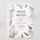 幽霊ブーズ |おもしろいハローウィンパーティ 招待状 (正面)