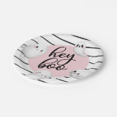 幽霊ヘイブパステルピンクハロウィーン誕生日 ペーパープレート (アングル)