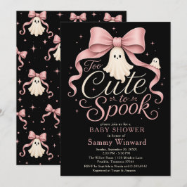幽霊ベビーシャワーにぴったりな「Too Cute to Spook」 招待状