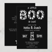 幽霊ベビーシャワーの招待状 - A Little Boo is Due 招待状 (正面/裏面)