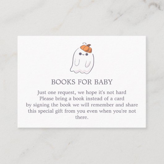 幽霊ベビーブックエンクロージャカードをお持ちください 名刺 (正面)