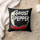 幽霊ペッパーおもしろいスパイシー熱ハロウィーン幽霊ペッパー クッション (ブランケット)
