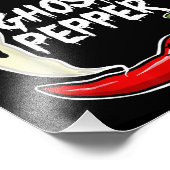 幽霊ペッパーおもしろいスパイシー熱ハロウィーン幽霊ペッパー フォトプリント            (角)