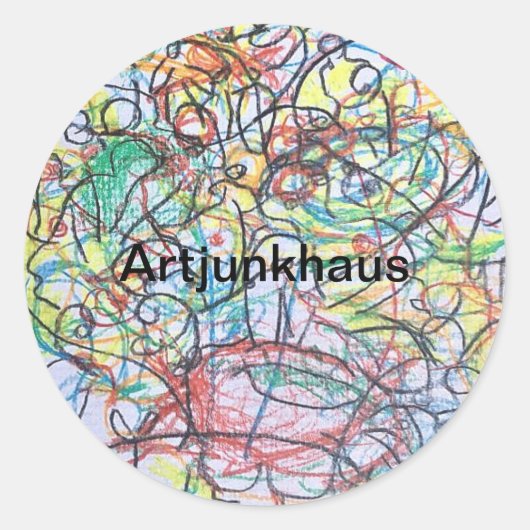 幽霊ホテル抽象芸術ジェフハンカマーアルチュンハウスアート ラウンドシール (正面)