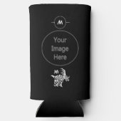 幽霊ホワイトスチラコーサウルスと部族絵を描戦 スリム缶クーラー (裏面)