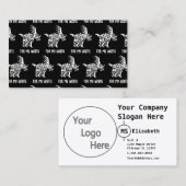 幽霊ホワイトスチラコーサウルスと部族絵を描戦 名刺 (正面/裏面)