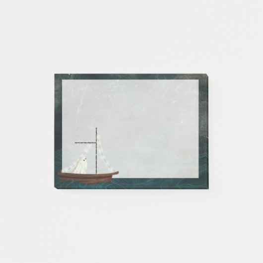 幽霊ボートメモ帳 ポストイット (正面)