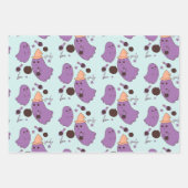 幽霊ポーション不気味ハロウィーンパターン ラッピングペーパーシート (正面2)