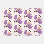 幽霊ポーション不気味ハロウィーンパターン ラッピングペーパーシート (正面)