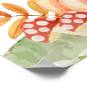 幽霊マッシュルームハロウィーンベビーシャワーウェルカムサイン ポスター (角)