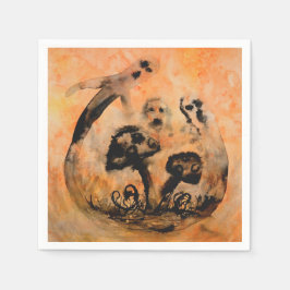 幽霊マッシュルーム紙ナプキンス スタンダードランチョンナプキン